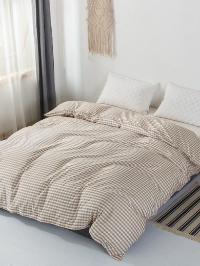 Duvet Cover White Plaid Bed Cover for Kids Adults Single Double Bed Bedroom Use (No Pillowcase) XF719-29 - Image 3