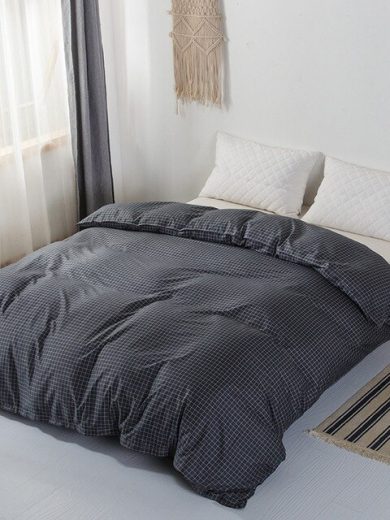 Duvet Cover White Plaid Bed Cover for Kids Adults Single Double Bed Bedroom Use (No Pillowcase) XF719-29 - Image 5