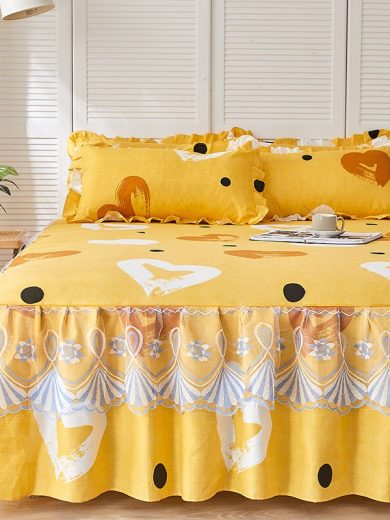 High quality 1piece Bed Sheet Lace Skirt Elastic fitted bed sheet Mattress Cover Home sheets for kids without pillowcases - Image 2
