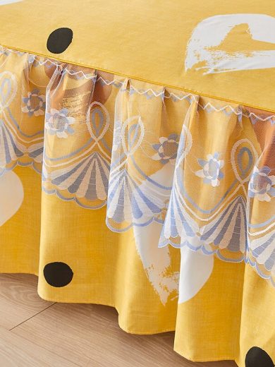 High quality 1piece Bed Sheet Lace Skirt Elastic fitted bed sheet Mattress Cover Home sheets for kids without pillowcases - Image 3
