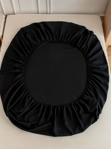 MIDSUM Black Bed Cover Full King Size Fitted Sheet Soft Skin Friendly Bed Sheet Mattress Protector Home Bedspread For Double Bed - Image 4