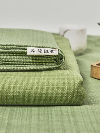 Premium Cotton Coarse Cloth Bed Sheet Set Linen Super Soft Skin-friendly Queen/King/Dual Size Bedsheets and Pillowcase Sheets - Image 2