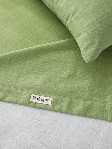 Premium Cotton Coarse Cloth Bed Sheet Set Linen Super Soft Skin-friendly Queen/King/Dual Size Bedsheets and Pillowcase Sheets - Image 3
